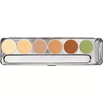 Camouflage Creme 6 Colors Palette - Kryolan | Cor: BP1
