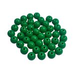 Miçanga Bolinha Leitosa Verde Bandeira Abs 8mm 30g - 120 Unidades