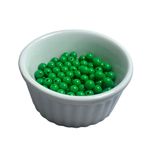 Miçanga Bolinha Leitosa Verde Bandeira Abs 8mm 30g - 120 Unidades
