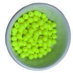 Miçanga Bolinha Leitosa Verde Fluorescente Abs 8mm 30g - 120 Unidades