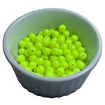 Miçanga Bolinha Leitosa Verde Fluorescente Abs 8mm 30g - 120 Unidades