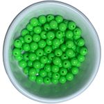 Miçanga Bolinha Leitosa Verde Limão Abs 8mm 30g - 120 Unidades