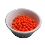 Miçanga Bolinha Leitosa Laranja Escuro Abs 8mm 30g - 120 Unidades