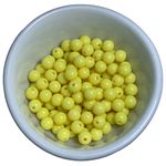 Miçanga Bolinha Leitosa Amarelo Abs 8mm 30g - 120 Unidades