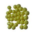 Miçanga Bolinha Leitosa Amarelo Abs 8mm 30g - 120 Unidades