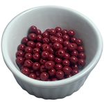 Miçanga Bolinha Leitosa Vinho Abs 8mm 30g - 120 Unidades 