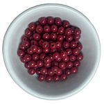 Miçanga Bolinha Leitosa Vinho Abs 8mm 30g - 120 Unidades 