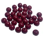 Miçanga Bolinha Leitosa Vinho Abs 8mm 30g - 120 Unidades 