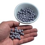 Miçanga Bolinha Leitosa Cinza Abs 8mm 30g - 120 Unidades
