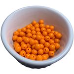 Miçanga Bolinha Leitosa Laranja Claro Abs 8mm 30g - 120 Unidades