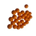 Miçanga Bolinha Leitosa Laranja Claro Abs 8mm 30g - 120 Unidades