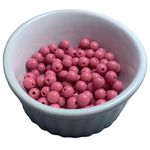 Miçanga Bolinha Leitosa Rosa Claro Abs 8mm 30g - 120 Unidades