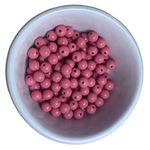 Miçanga Bolinha Leitosa Rosa Claro Abs 8mm 30g - 120 Unidades