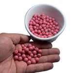 Miçanga Bolinha Leitosa Rosa Claro Abs 8mm 30g - 120 Unidades