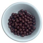 Miçanga Bolinha Leitosa Marrom Abs 8mm 30g - 120 Unidades
