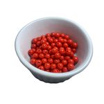 Miçanga Bolinha Leitosa Vermelho Abs 8mm 30g - 120 Unidades