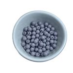 Miçanga Bolinha Leitosa Cinza Abs 8mm 30g - 120 Unidades