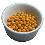 Miçanga Bolinha Leitosa Caramelo Abs 8mm 30g - 120 Unidades