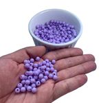 Miçanga Bolinha Leitosa Lilás Abs 6mm 30g - 285 Unidades