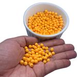 Miçanga Bolinha Leitosa Laranja Abs 6mm 30g - 285 Unidades 
