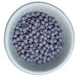 Miçanga Bolinha Leitosa Cinza Abs 6mm 30g - 285 Unidades