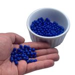 Miçanga Bolinha Leitosa Azul Royal Abs 6mm 30g - 285 Unidades