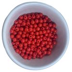 Miçanga Bolinha Leitosa Vermelho Abs 6mm 30g - 285 Unidades