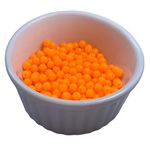 Miçanga Bolinha Leitosa Laranja Fluorescente Abs 6mm 30g - 285 Unidades