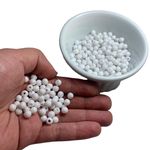 Miçanga Bolinha Leitosa Branco Abs 6mm 30g - 285 Unidades 