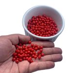 Miçanga Bolinha Leitosa Vermelho Abs 6mm 30g - 285 Unidades