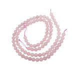 Fio de Pedra Natural Quartzo Rosa 8mm Com Aprox. 46 pedras.