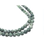 Fio de Pedra Natural Jaspe Esmeralda 8mm com aprox. 45 pedras.