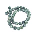 Fio de Pedra Natural Jaspe Esmeralda 8mm com aprox. 45 pedras.