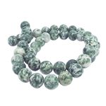 Fio de Pedra Natural Jaspe Esmeralda 8mm com aprox. 45 pedras.