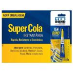 Kit 10 Cola Instantânea Tekbond Líquida 2g 