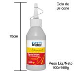 Kit 2 Cola De Silicone Transparente Tekbond Artesanato 100ml