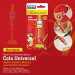 Kit 3 Cola Adesivo Universal Multiuso Flexíve Tek Bond 17g