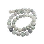 Fio de Pedra Natural Jaspe Kiwi Mesclado 8mm com aprox. 47 pedras. 
