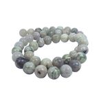 Fio de Pedra Natural Jaspe Kiwi Mesclado 8mm com aprox. 47 pedras. 