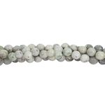 Fio de Pedra Natural Jaspe Kiwi Mesclado 8mm com aprox. 47 pedras. 