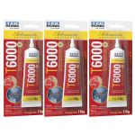 Kit 3 Cola T6000 Permanente Tek Bond 110gr P/ Artesanato