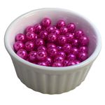Perolas Abs Com Furo 10mm Pink Metalizado Artesanato 100 Unidades