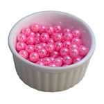 Perolas Abs Com Furo 10mm Rosa Chiclete Artesanato 100 Unidades 