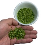 Perolas Pequenas Abs Com Furo 3mm Verde Militar Artesanato 20 Gramas