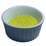 Perolas Pequenas Abs Com Furo 3mm Amarelo Artesanato 20 Gramas