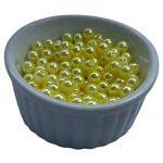 Perolas Abs Com Furo 8mm Amarelo Claro Artesanato 200 Unidades