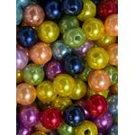 Perolas Abs Com Furo 8mm Color Artesanato 200 Unidades