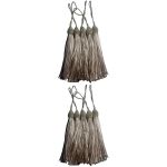 Kit 10 Pingente Tassel 9cm Caqui Com Detalhe em Dourado