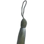 Kit 5 Pingente Tassel 9cm Off White Com Detalhe em Dourado
