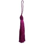 Pingente Tassel 9cm Rosa Pink Com Detalhe em Dourado